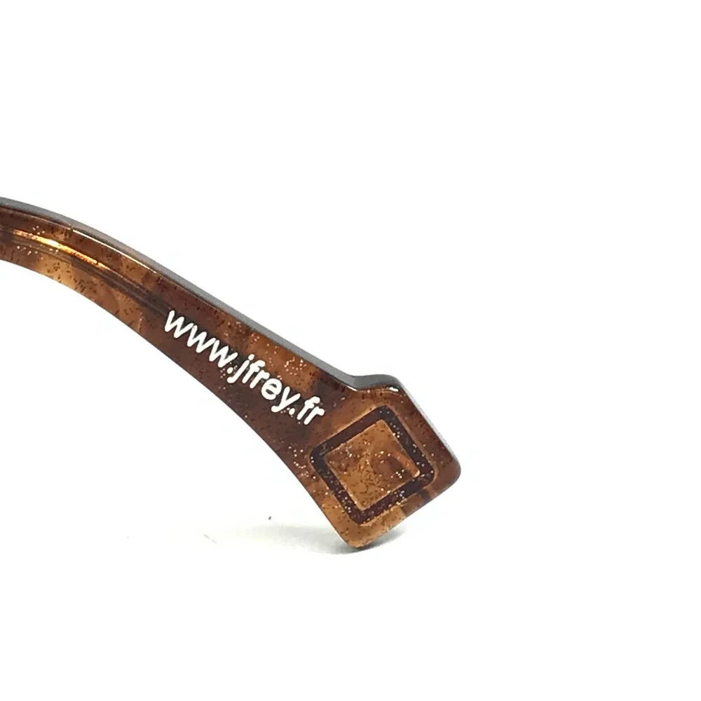 J.F. Rey Eyeglasses Frames JF1403 9010 Brown White Brown Sparkly 52-17-143
